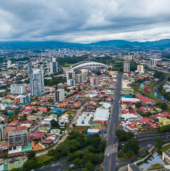 Aerial photo of San Jose, Costa Rica